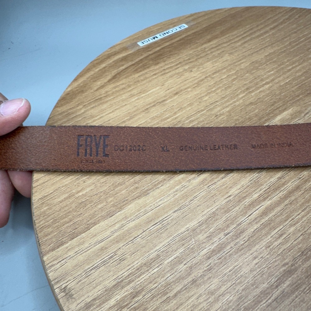 Frye Braided Leather Belt Womens Size XL Cognac Brown Western Boho Casual - Picture 5 of 6